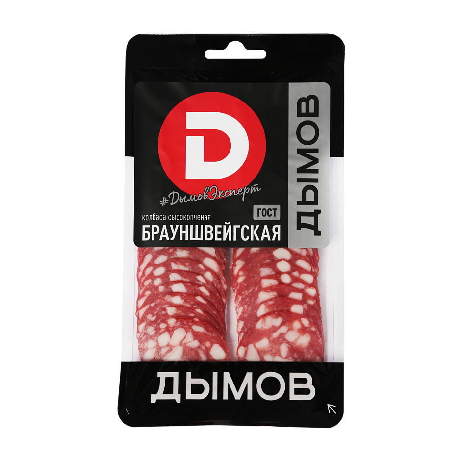 Колбаса сырокопчёная «Брауншвейгская полусухая» нарезка