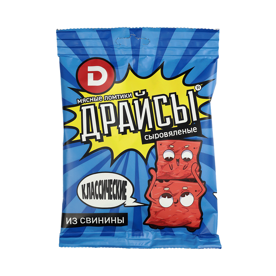 Мясные ломтики сыровяленые классические Драйсы