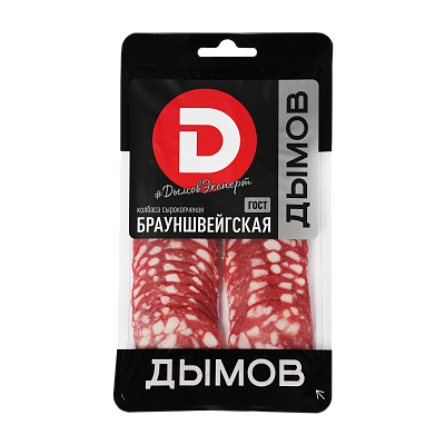 Колбаса сырокопчёная «Брауншвейгская полусухая» нарезка